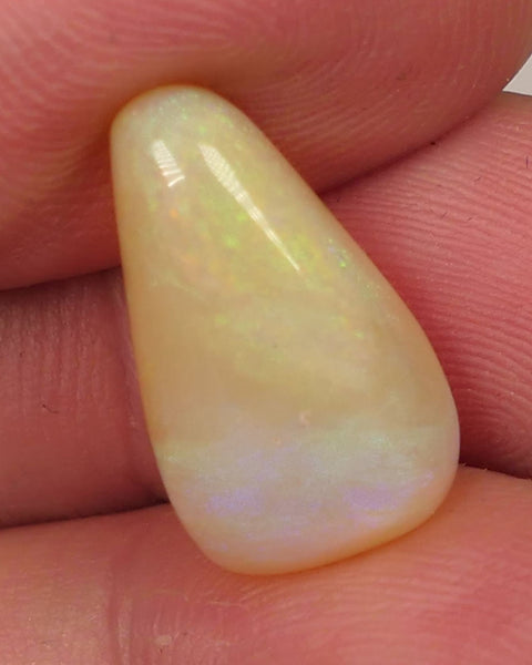 Lightning Ridge N8 Light Crystal opal Gemstone 9.35cts Polished ready for setting Nice Yellow/Blue Fires 18x12x7mmm SKU#0409