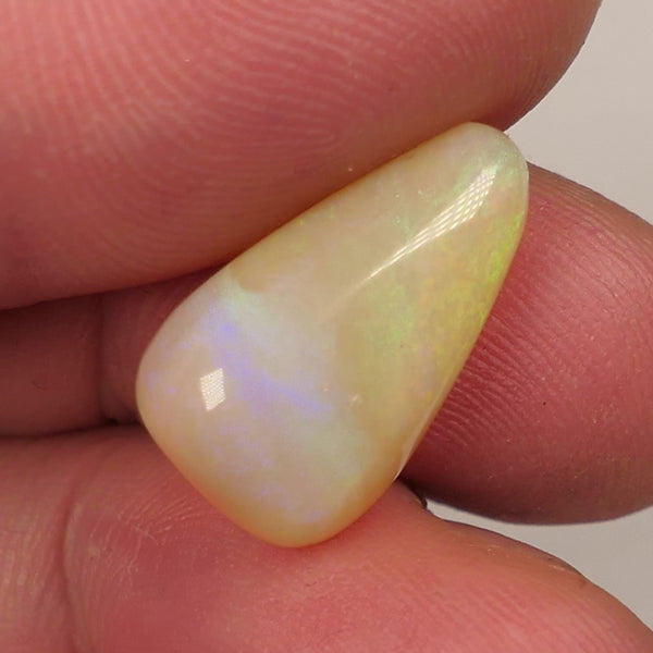 Lightning Ridge N8 Light Crystal opal Gemstone 9.35cts Polished ready for setting Nice Yellow/Blue Fires 18x12x7mmm SKU#0409
