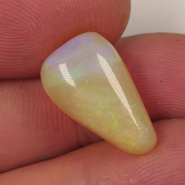 Lightning Ridge N8 Light Crystal opal Gemstone 9.35cts Polished ready for setting Nice Yellow/Blue Fires 18x12x7mmm SKU#0409