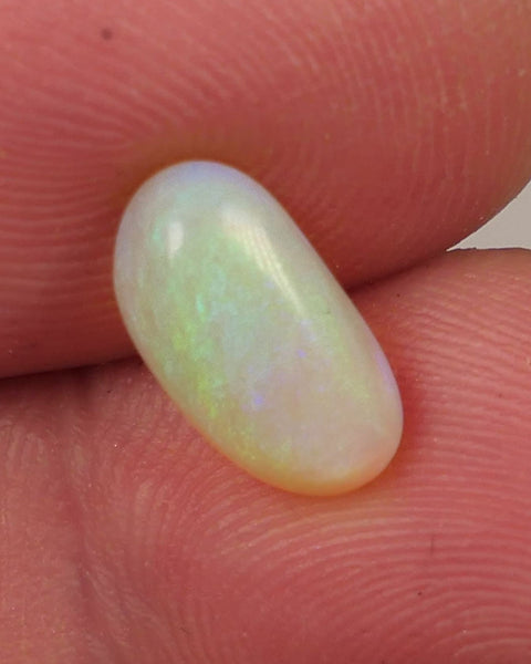 Lightning Ridge N8 Light Crystal opal Gemstone 1.7cts Polished ready for setting Nice Multifires 12x6x3mm SKU#0410