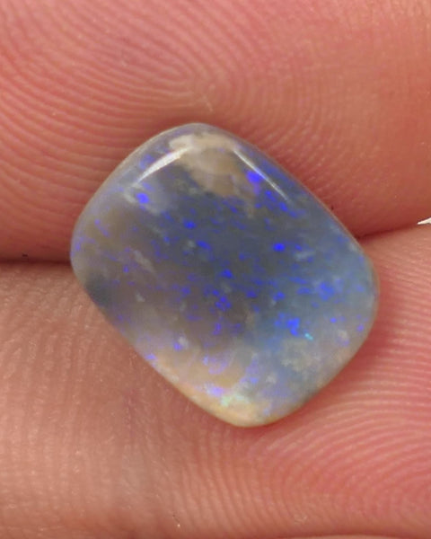 Lightning Ridge Dark Crystal opal Picture Stone Gemstone 3.7cts Polished ready for setting Nice Blue colours 12x9x4mm SKU#0406