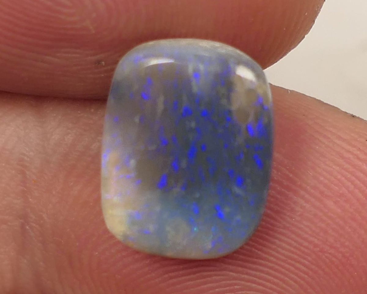 Lightning Ridge Dark Crystal opal Picture Stone Gemstone 3.7cts Polished ready for setting Nice Blue colours 12x9x4mm SKU#0406