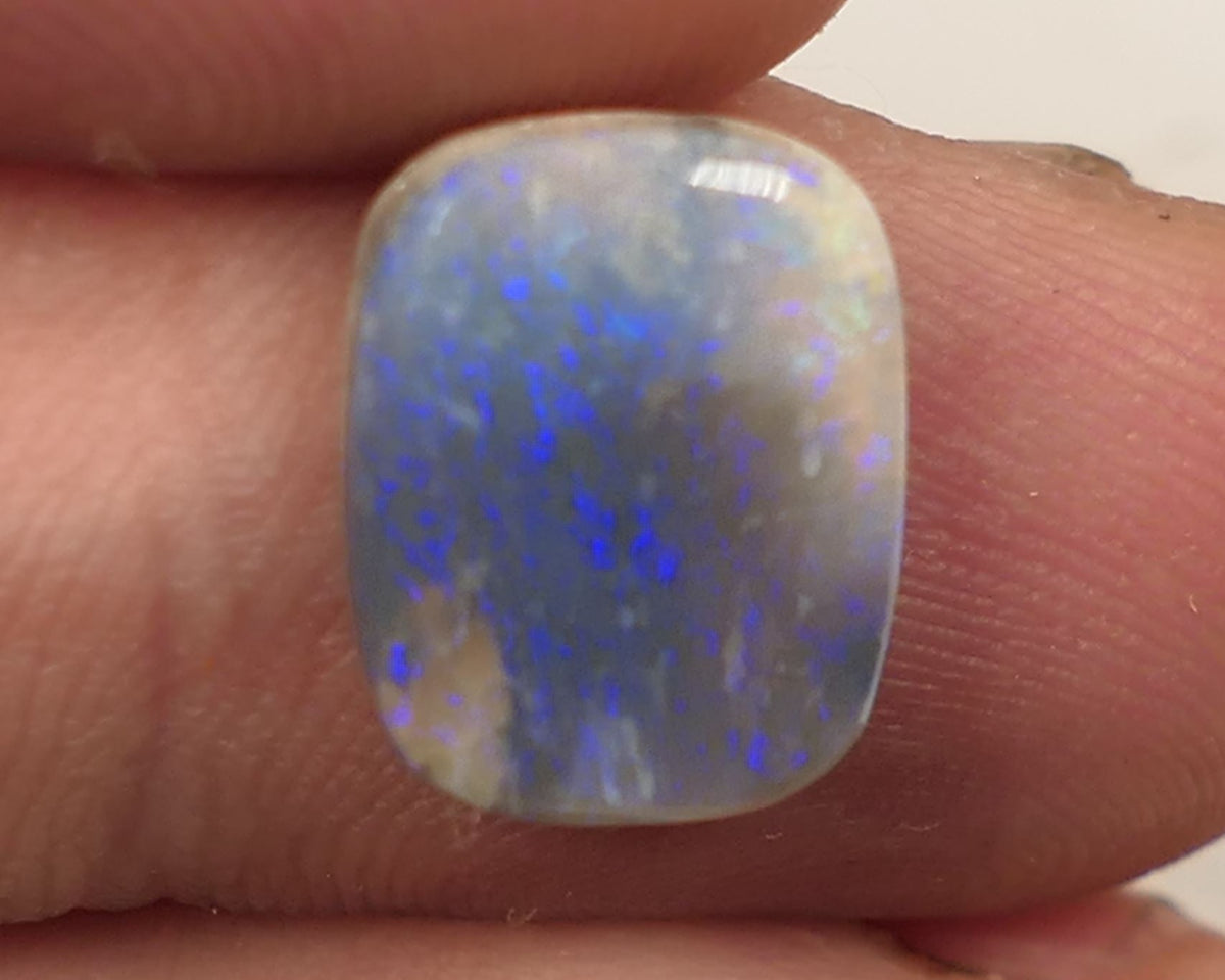 Lightning Ridge Dark Crystal opal Picture Stone Gemstone 3.7cts Polished ready for setting Nice Blue colours 12x9x4mm SKU#0406