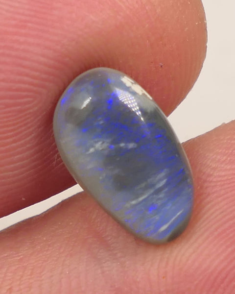 Lightning Ridge Dark Crystal opal Picture Stone Gemstone 2.7cts Polished ready for setting Nice Blue colours 13x7x3mm SKU#0403