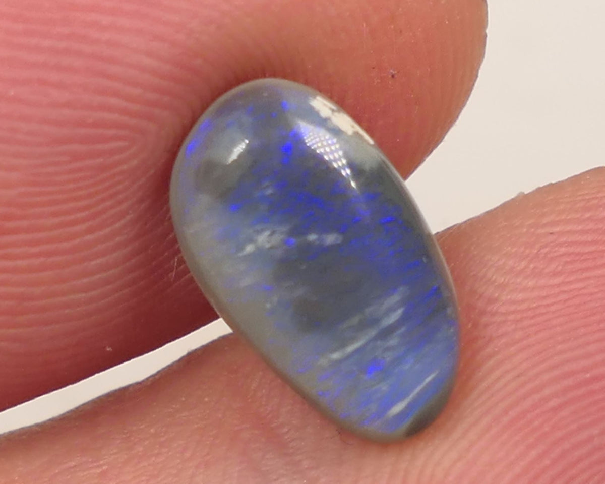 Lightning Ridge Dark Crystal opal Picture Stone Gemstone 2.7cts Polished ready for setting Nice Blue colours 13x7x3mm SKU#0403