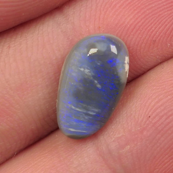 Lightning Ridge Dark Crystal opal Picture Stone Gemstone 2.7cts Polished ready for setting Nice Blue colours 13x7x3mm SKU#0403