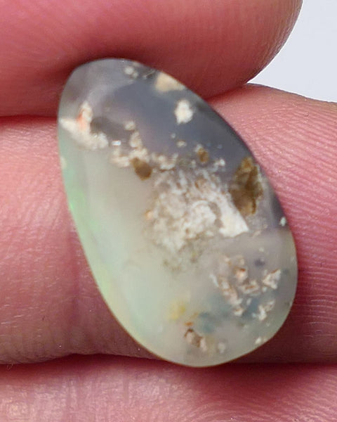 Lightning Ridge Dark Crystal opal Picture Stone Gemstone 4.4cts Polished ready for setting Green/Yellow/Blue fires 19x11x3mm  0639