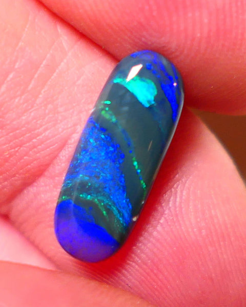 Lightning Black Opal Gemstone 2.4cts Gem Grade Mulga® N3 Black Body Tone B4 Brightness Stunning Multifires 15x6x3mm UK06