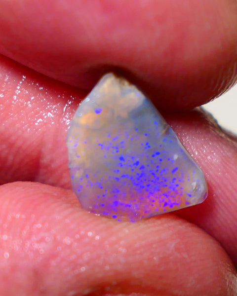 Lightning Ridge Opal Dark Crystal Base Seam Rough Rub 3.2cts Gorgeous Stunning Bright fires 14x12x4mm 1111