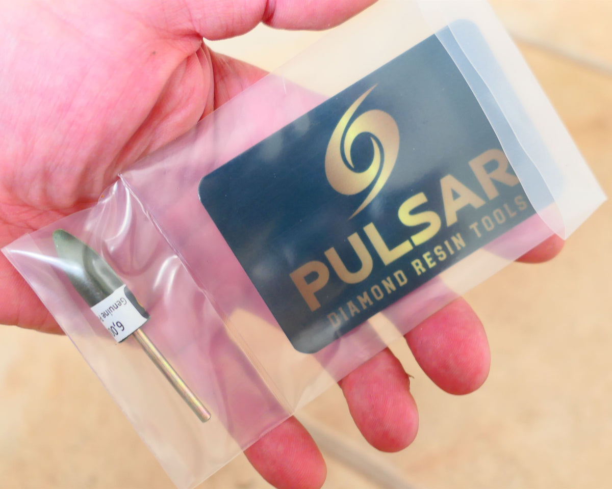 PULSAR™ DIAMOND RESIN POINTS MK2'S COLOUR CODED LAPIDARY BURRS FOR DREMEL & ROTARY TOOLS 3MM SHAFT POLISH SINGLE 1x 6,000 GRIT