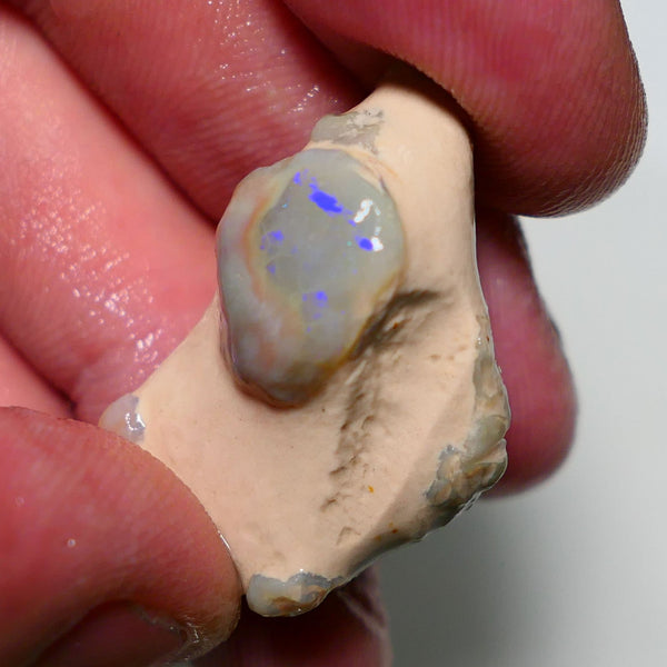 Lightning Ridge Rough Opal 38cts Crystal knobby opal formation showing some colours 30x20x15mm 1408