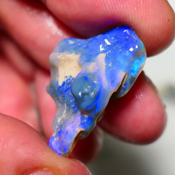 Lightning Ridge Rough Opal 15cts Nice sized Dark Crystal Seam Gorgeous Bright fires in bar to carve or cut 29x19x8mm 1315