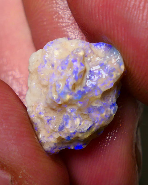 Lightning Ridge Rough Opal 10cts Crystal Base Gamble Knobby formation Lots blue fires 20x15x11mm Auction NS002