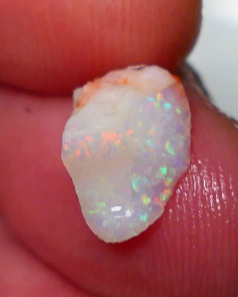 Coober Pedy Rough Opal 1.85cts White/Light Seam showing some nice multi colours 11x8x6mm NS078