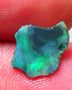 Mulga Rough Rub Opal 1.10cts Dark Base Seam Nice electric Green Dominant fires to Cut / carve & polish 12x9x1.5mm NS116