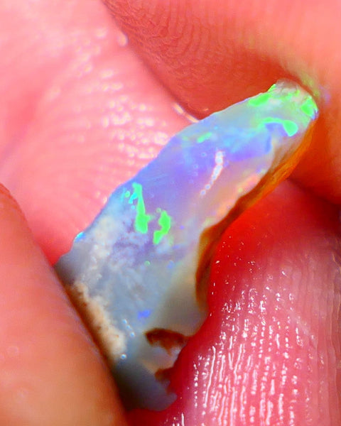 Small Candy to Cut Crystal on dark base 1.80cts Exotic bar with Vivid & Bright fires 14x5x4mm NS144