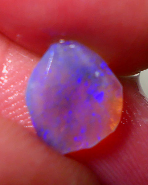 Lightning Ridge Rough / Rub Dark Crystal base Seam opal Miners Bench® 1.25cts gorgeous bright blue fires 10x8x2mm NS161