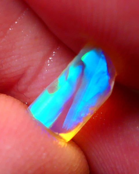 Mulga® Rough Rub Opal 0.95cts Dark Crystal Base Seam Amazing Broad Bling Patterns electric Multifires 11x5x2mm NSW026