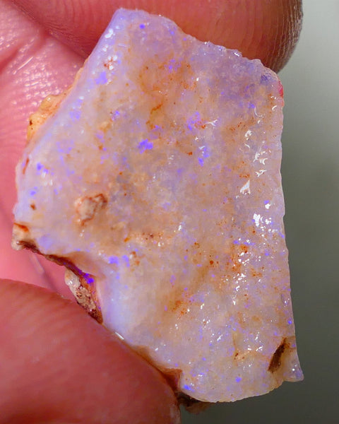 Coober Pedy Rough Opal 18cts Crystal/Light Seam showing nice Blue Colours in flat bars 25x18x8mm NS198