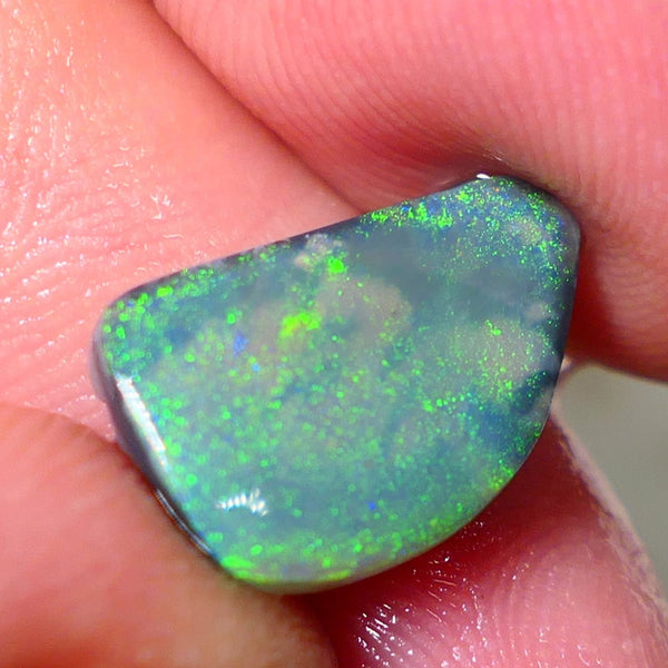 Lightning Ridge Opal Big Picture stone Rough/Rub Dark Base From the Miners Bench® 4.50cts Lovely Yellow/Green dominant multifires 16x10x3mm NS195