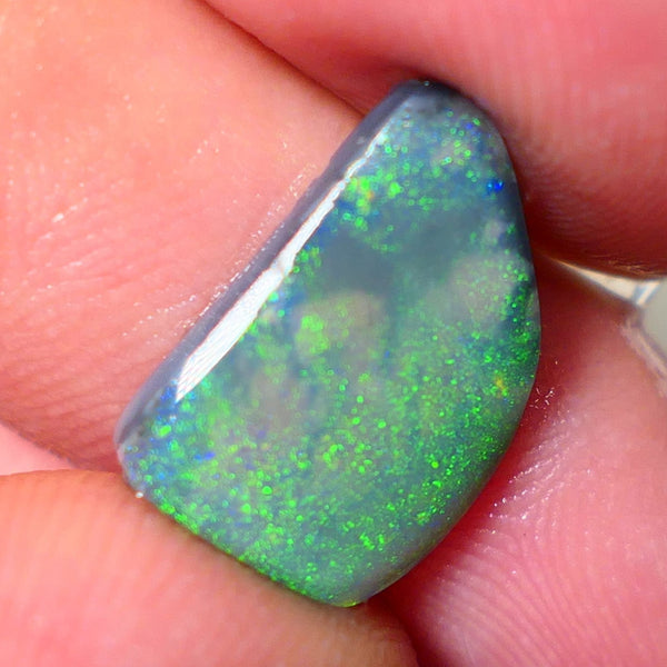 Lightning Ridge Opal Big Picture stone Rough/Rub Dark Base From the Miners Bench® 4.50cts Lovely Yellow/Green dominant multifires 16x10x3mm NS195