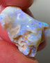 Lightning Ridge Rough Opal 11.25cts Light base Seam showing lots Nice blue colours 21x14x9mm NS180