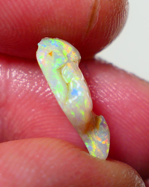 Lightning Ridge Rough Opal 2.25cts Crystal Seam showing Nice multi colours 16x7x4mm NS303