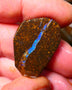 Queensland Boulder / Matrix opal 35cts rough/rub Winton Bright Green & Blue fires showing in a vein 29x20x5mm ALP012