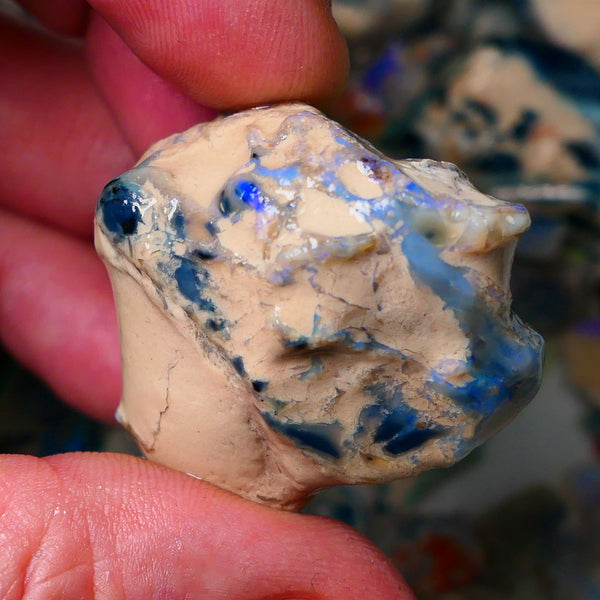 Lightning Ridge Gamble Monster sized 190cts Knobby opal rough showing some colours 37x33x30mm ALP127