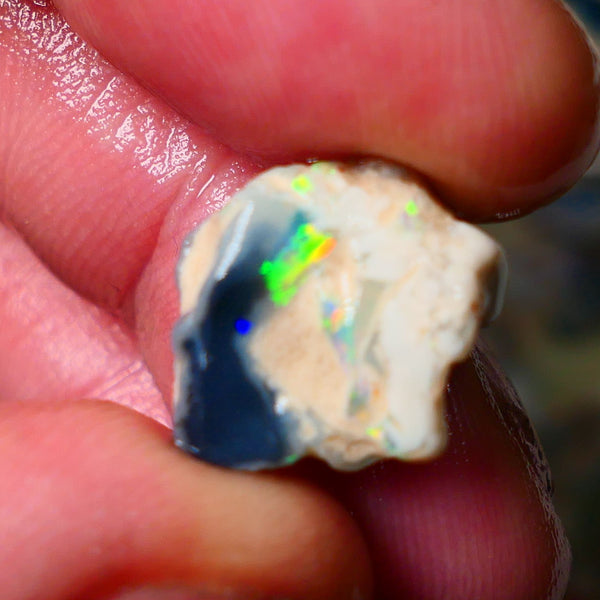 Lightning Ridge Gamble knobby opal rough very Vibrant bright multi colours 17x14x9mm ALP129