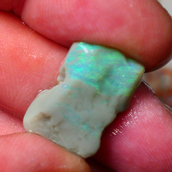 Lightning Ridge Gamble opal rough 10.00cts showing nice bright Green colours 21x14x5mm ALP138