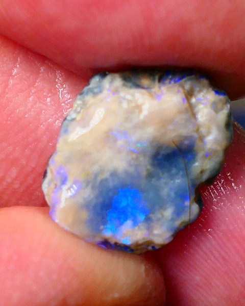 Lightning Ridge Gamble knobby opal rough 5.15cts showing nice bright colours 16x13x5mm ALP141