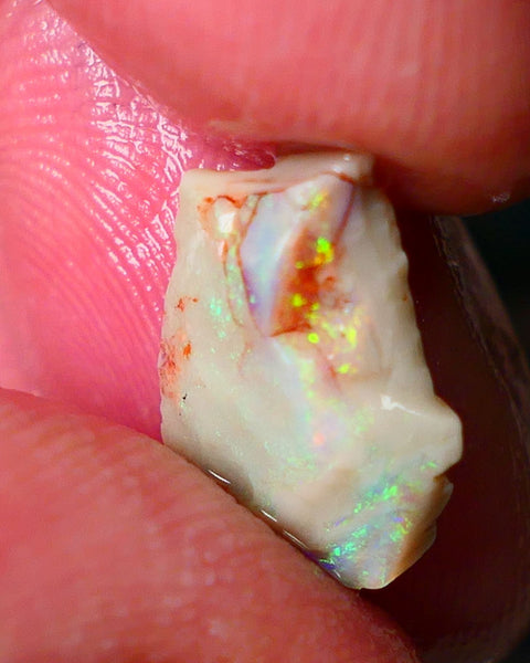 Lightning Ridge Seam opal rough 3.15cts Gorgeous Vibrant & Super bright Multifires 13x10x4mm ALP150