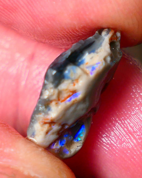 Lightning Ridge Gamble knobby opal rough 6.15cts showing nice bright Blue colours 17x12x6mm ALP145