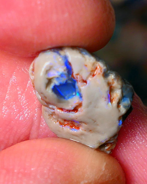 Lightning Ridge Gamble knobby opal rough 6.15cts showing nice bright Blue colours 17x12x6mm ALP145