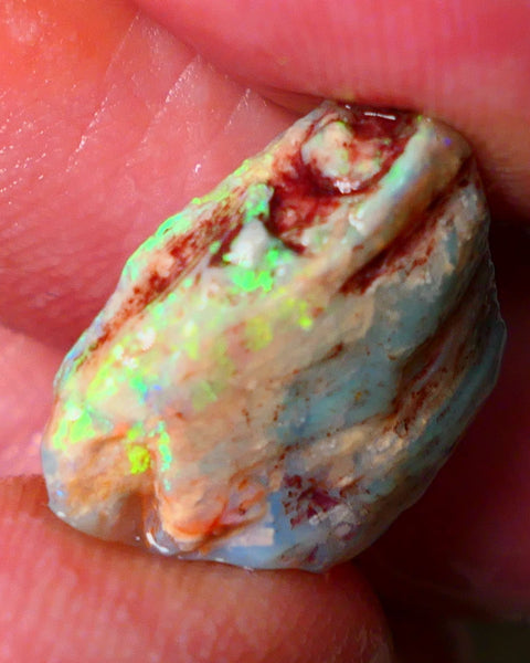 Lightning Ridge Knobby opal rough 9.25cts showing nice bright Multi colours  19x14x7mm ALP146