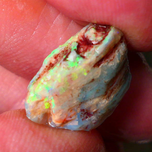 Lightning Ridge Knobby opal rough 9.25cts showing nice bright Multi colours  19x14x7mm ALP146