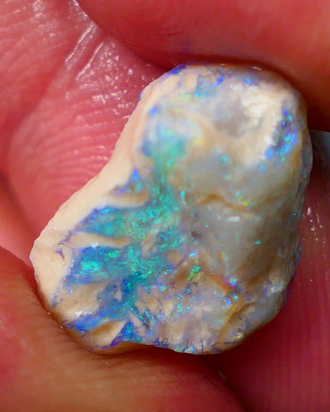 Lightning Ridge Dark Crystal knobby opal formation 7.25cts Gorgeous Green & Blue tones sold as gamble 16x13x7mm GMB-005