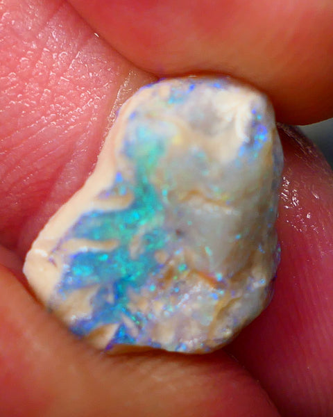 Lightning Ridge Dark Crystal knobby opal formation 7.25cts Gorgeous Green & Blue tones sold as gamble 16x13x7mm GMB-005