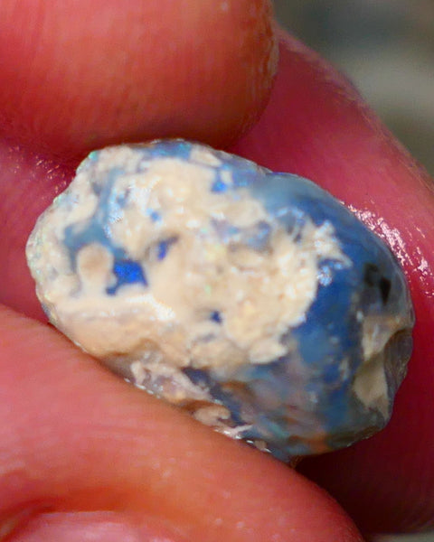 Lightning Ridge Untouched knobby opal rough 7.25cts Showing some flashes of Multicolours sold as gamble 15x11x7mm GMB-015