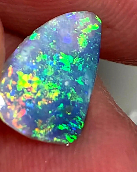 Australian Opal Rub Rough Preform  Gem Grade Dark Crystal  Rub / Preform 1.75cts Jewellery Grade Lots of Lovely Vibrant & bright Multifires 14x8x1mm WAC02