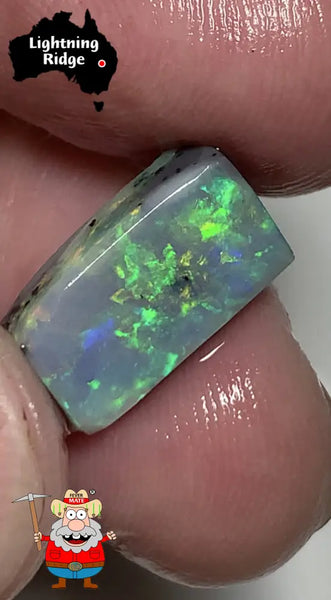 Australian Lightning Ridge Rough / Rub Semi Black Opal Miners Bench 5.6Cts Gorgeous Bright