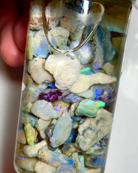 Lightning Ridge Rough Opal Parcel 295cts Beautiful Colourful Mixed rough lots colour/Multicolours & bars 20x8x4mm to 5x4x2mm 1014