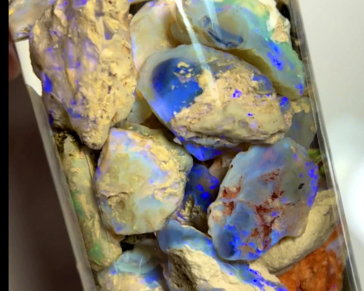 Lightning Ridge Rough Opal Parcel 330cts rough Knobby & Seam formations colour/Multicolours & bars 22x20x15 to 15x10x3mm WAE61