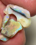 Lightning Ridge Rough Opal 11.75cts Grey Base Seams Stack Bright Multi colour fires in bars 19x7x5 & 10x8x4 mm RL015