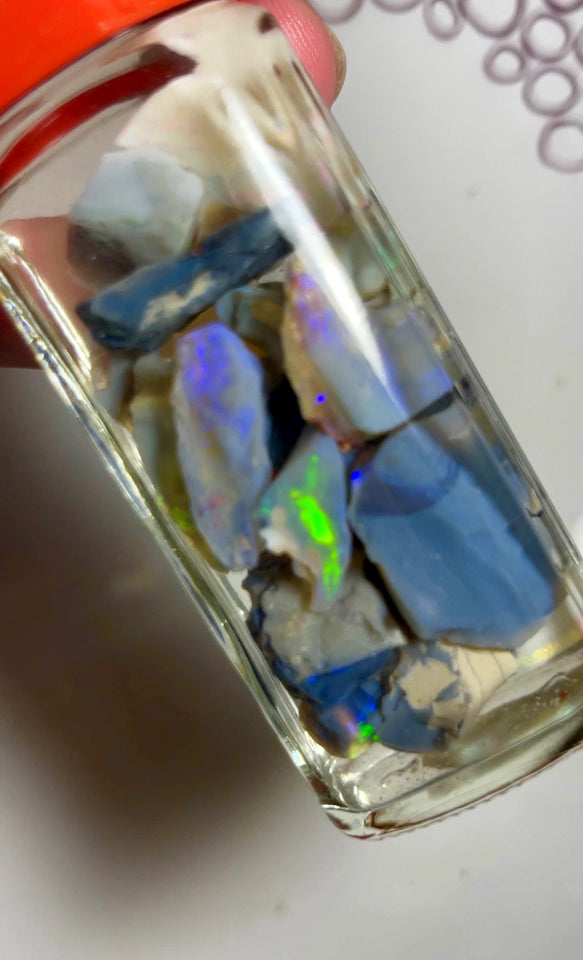 Lightning Ridge Rough Dark Seam Opal Parcel 135cts Lots of Potential & Cutters With Bright Multicolours to cut 23x15x9mm to 14x7x5mm WAD27