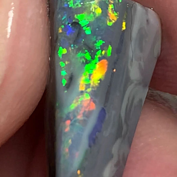 Australian Lightning Ridge Rough / Rub Semi Black opal Miners Bench® 7cts Gorgeous Bright Multifires 20x9x8mm WSP91