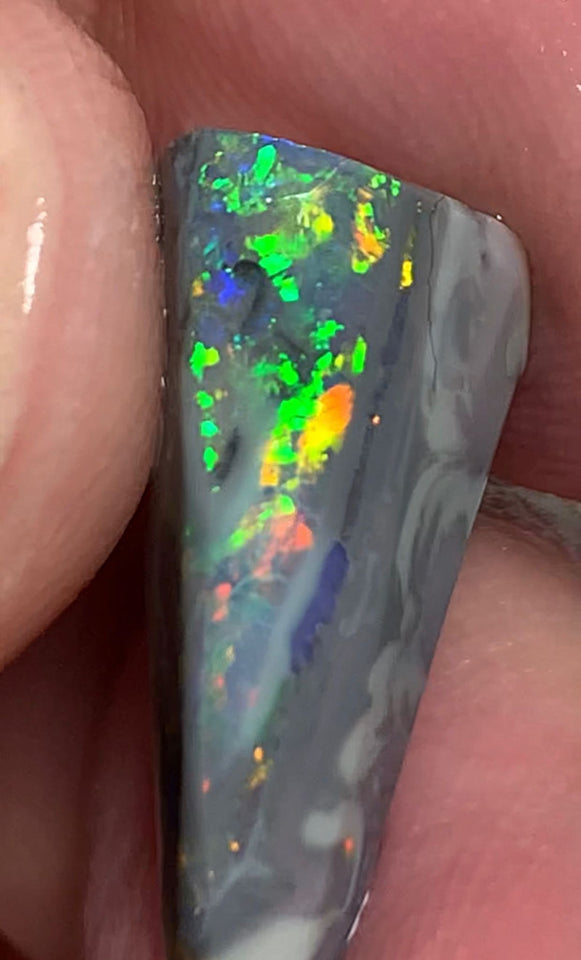 Australian Lightning Ridge Rough / Rub Semi Black opal Miners Bench® 7cts Gorgeous Bright Multifires 20x9x8mm WSP91