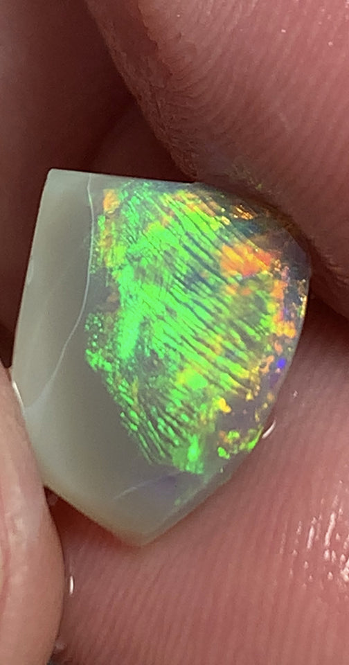 Australian Opal Crystal Rough / Rub / Preform 1.5cts Ultra rare Finger Print Pattern combo pattern amazing Super Bright Multi fires 11x9x2mm WSD950