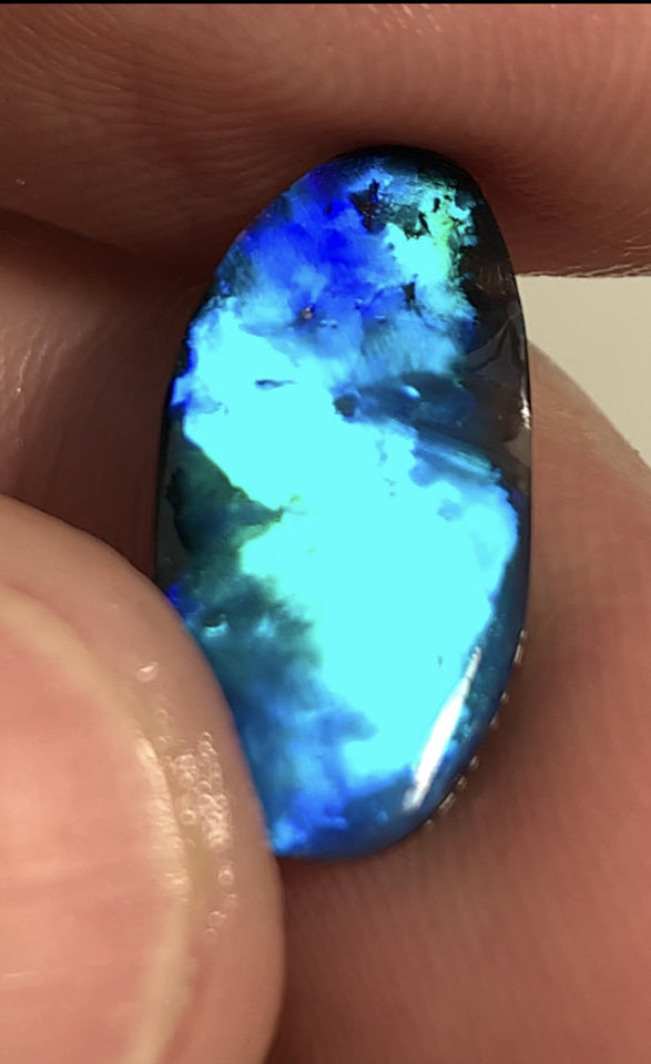 Australian N1 Black Opal Rub GEM Grade 2.15cts MULGA® FIELD Brightness 10/5 Extremely Vibrant & Rich fires & gorgeous broad pattern WSB166